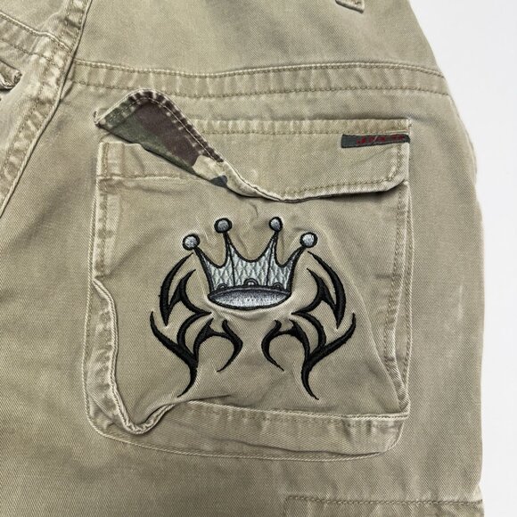 Vintage JNCO Commando Cargo Pants Size 14 (26x25) Tan Skate Y2K Grunge - Picture 7 of 16